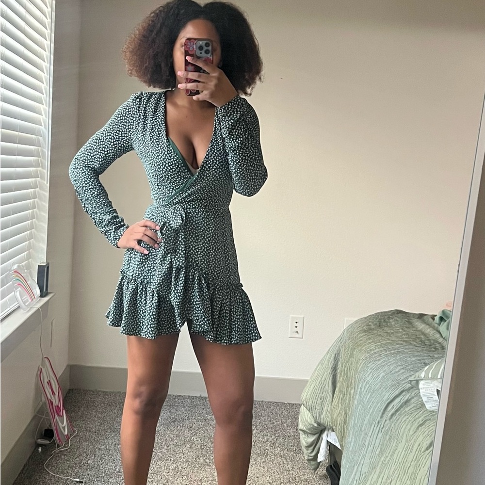Green Wrap Dress